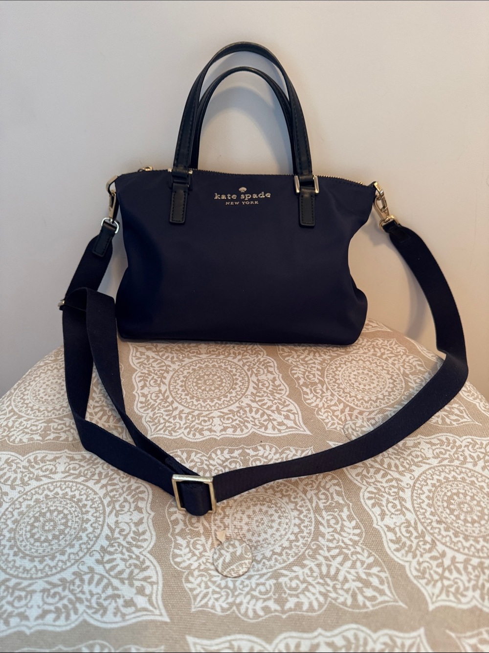 kate spade Black Nylon Tote with Detachable Strap